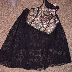 Anthropologie Crop top & skirt